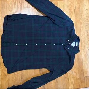 Men's J Crew Plaid Button-Down Shirt Secret Wash